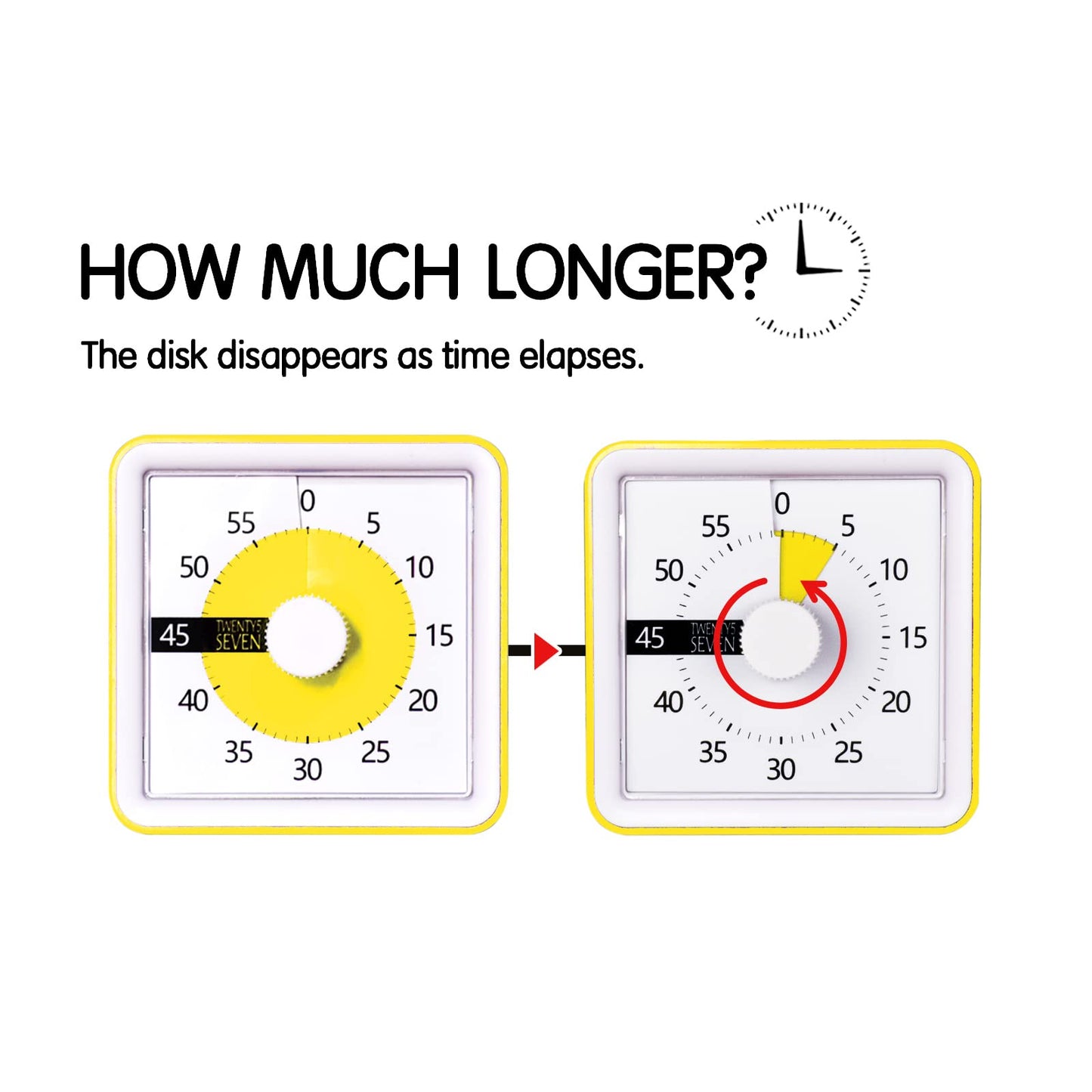 Visual Timer with Protective Case, 60-Minute Countdown Timer for Kids Autism ADHD Classroom Home Office, Countdown Clock for Teaching Work Meeting Time Management, Hungry Blue Fish
