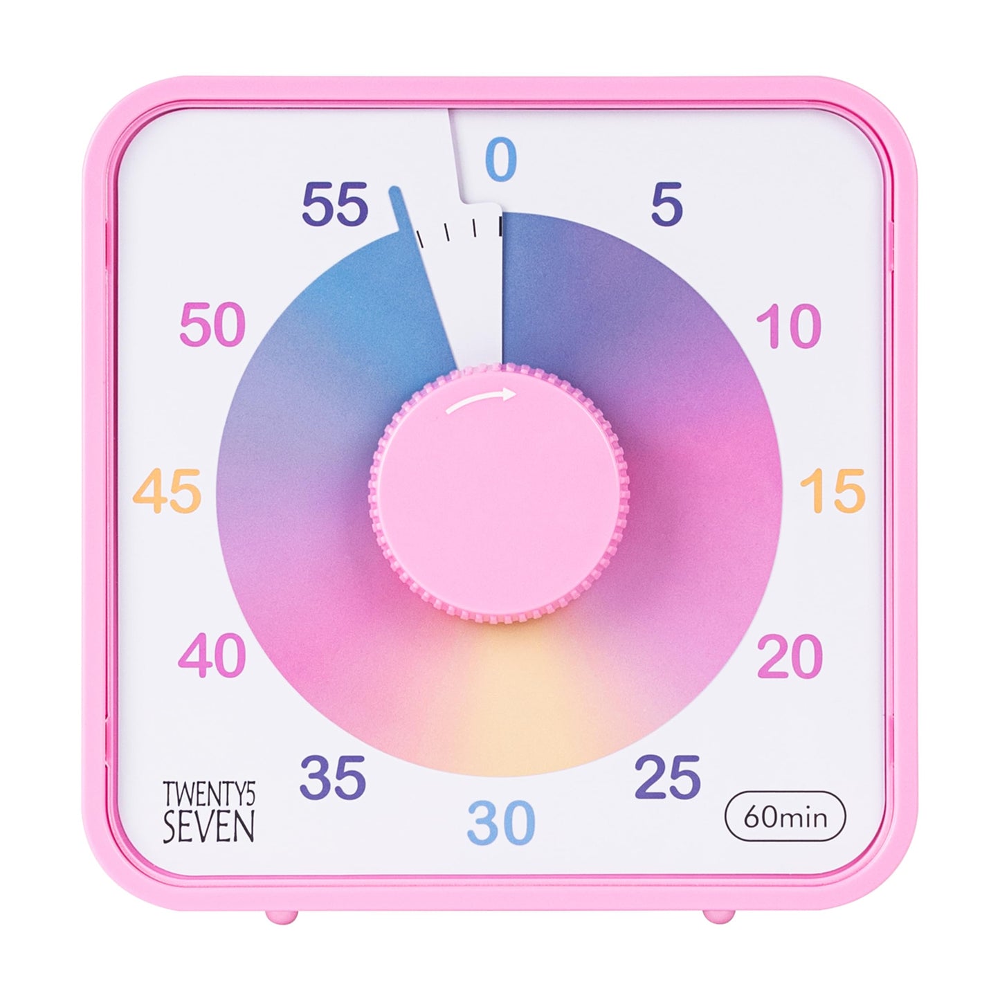 TWENTY5 SEVEN Countdown Timer 7.5 inch; 60 Minute 1 Hour Visual Timer – Classroom Teaching Tool Office Meeting, Mechanical Countdown Clock for Kids Exam Time Management Magnetic, Macaron Sky Blue