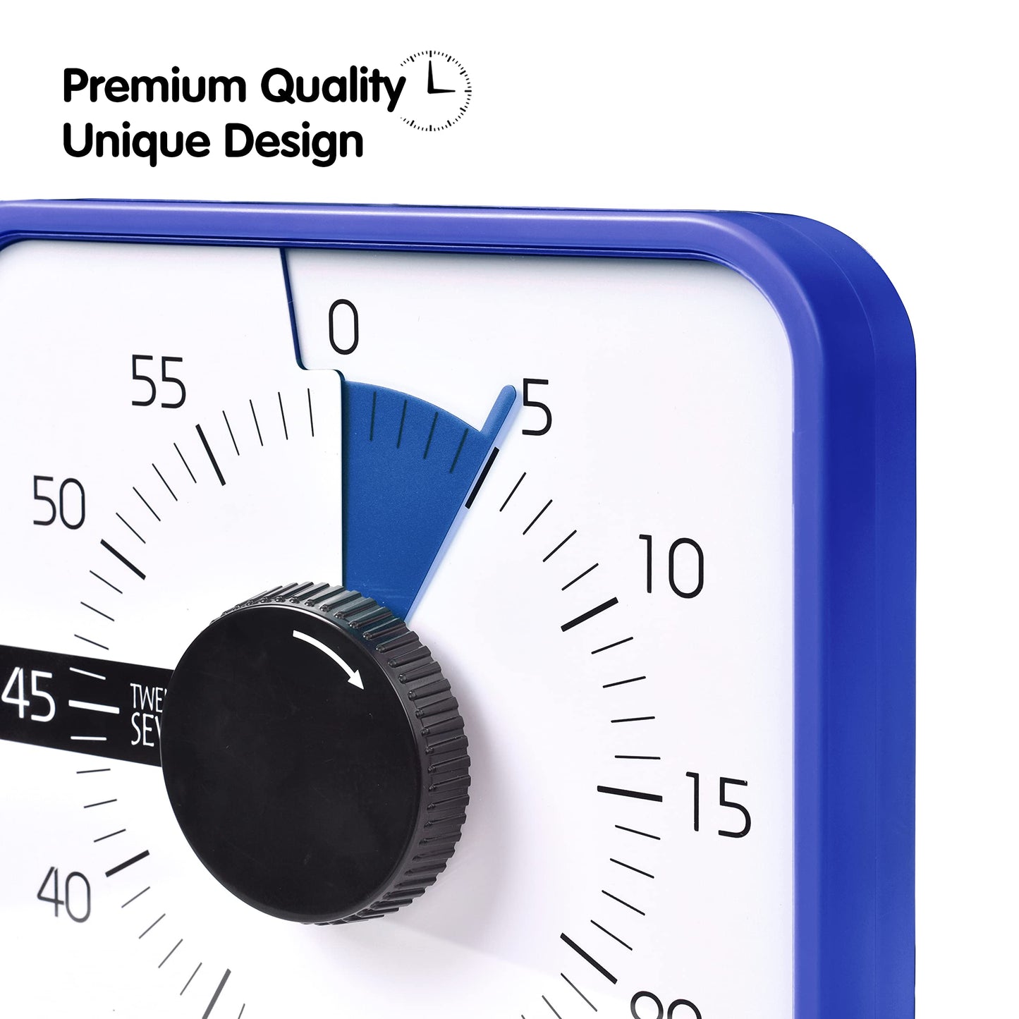 TWENTY5 SEVEN Countdown Timer 7.5 inch; 60 Minute 1 Hour Visual Timer – Classroom Teaching Tool Office Meeting, Mechanical Countdown Clock for Kids Exam Time Management Magnetic, Macaron Sky Blue