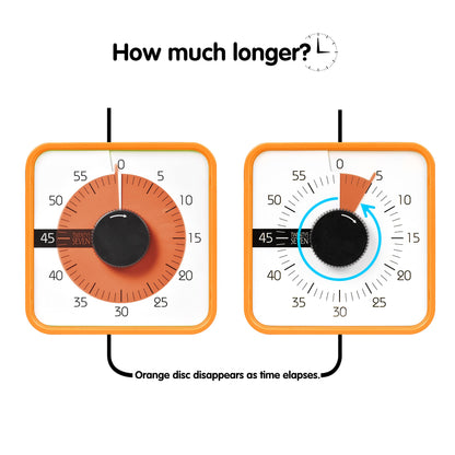 TWENTY5 SEVEN Countdown Timer 7.5 inch; 60 Minute 1 Hour Visual Timer – Classroom Teaching Tool Office Meeting, Mechanical Countdown Clock for Kids Exam Time Management Magnetic, Macaron Sky Blue