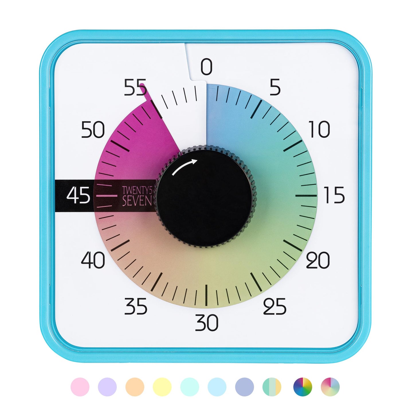 TWENTY5 SEVEN Countdown Timer 7.5 inch, 60 Minute 1 Hour Visual Timer for Classroom Teaching Tool Office Meeting, Mechanical Countdown Clock for Kids Exam Time Management Magnetic, Pink Donut