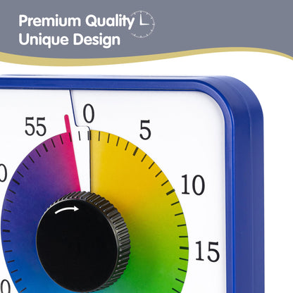 TWENTY5 SEVEN Countdown Timer 7.5 inch; 60 Minute 1 Hour Visual Timer – Classroom Teaching Tool Office Meeting, Mechanical Countdown Clock for Kids Exam Time Management Magnetic, Macaron Sky Blue