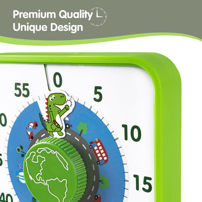 TWENTY5 SEVEN Countdown Timer 7.5 inch; 60 Minute 1 Hour Visual Timer – Classroom Teaching Tool Office Meeting, Mechanical Countdown Clock for Kids Exam Time Management Magnetic, Macaron Sky Blue