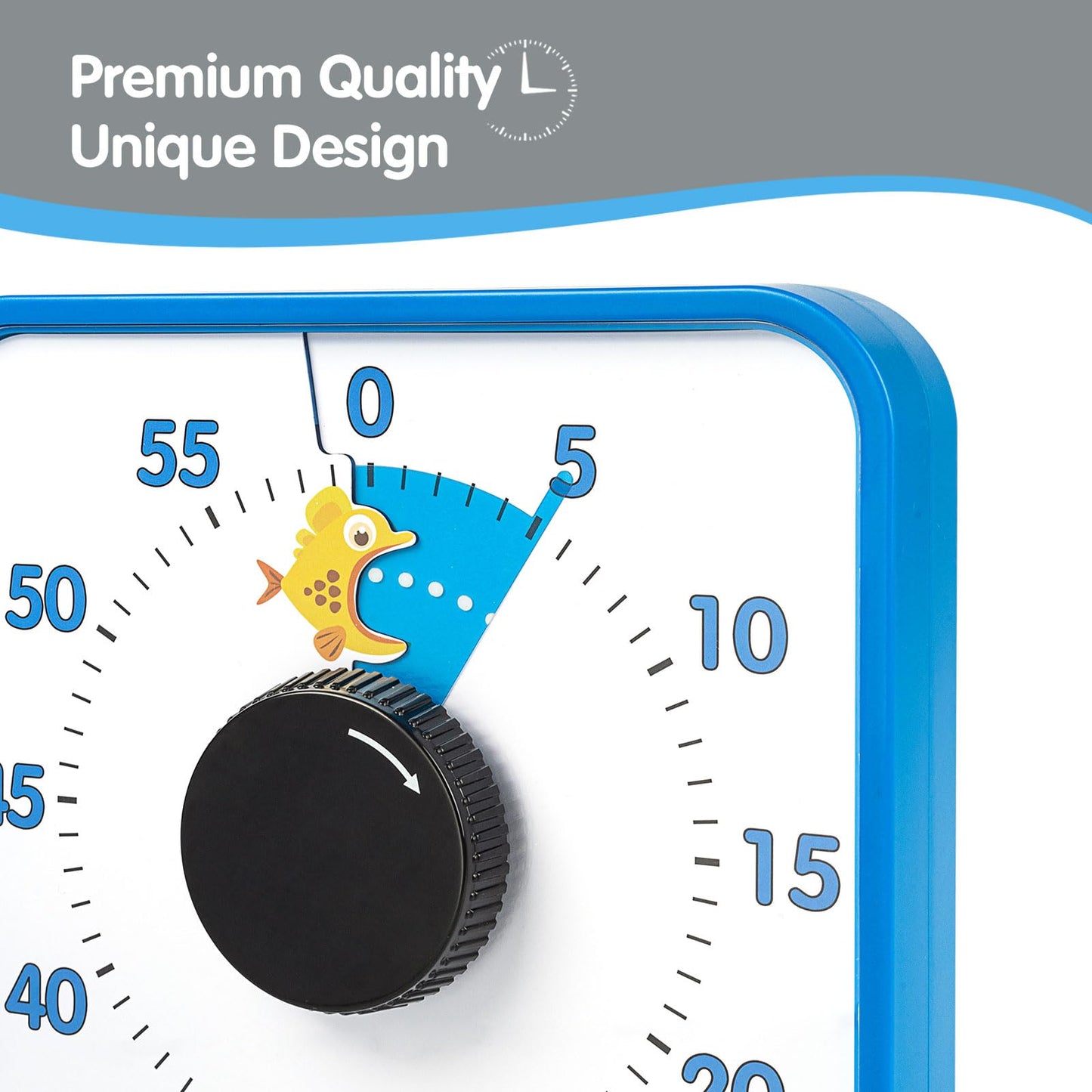 TWENTY5 SEVEN Countdown Timer 7.5 inch; 60 Minute 1 Hour Visual Timer – Classroom Teaching Tool Office Meeting, Mechanical Countdown Clock for Kids Exam Time Management Magnetic, Macaron Sky Blue