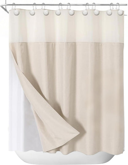 Sunlit Boho Knots Double Shower Curtain Hooks, Home Decorative Shower Curtain Rings for Bathroom, Seaside Nautical Shower Curtain Hangers Bathroom Accessories, Set of 12