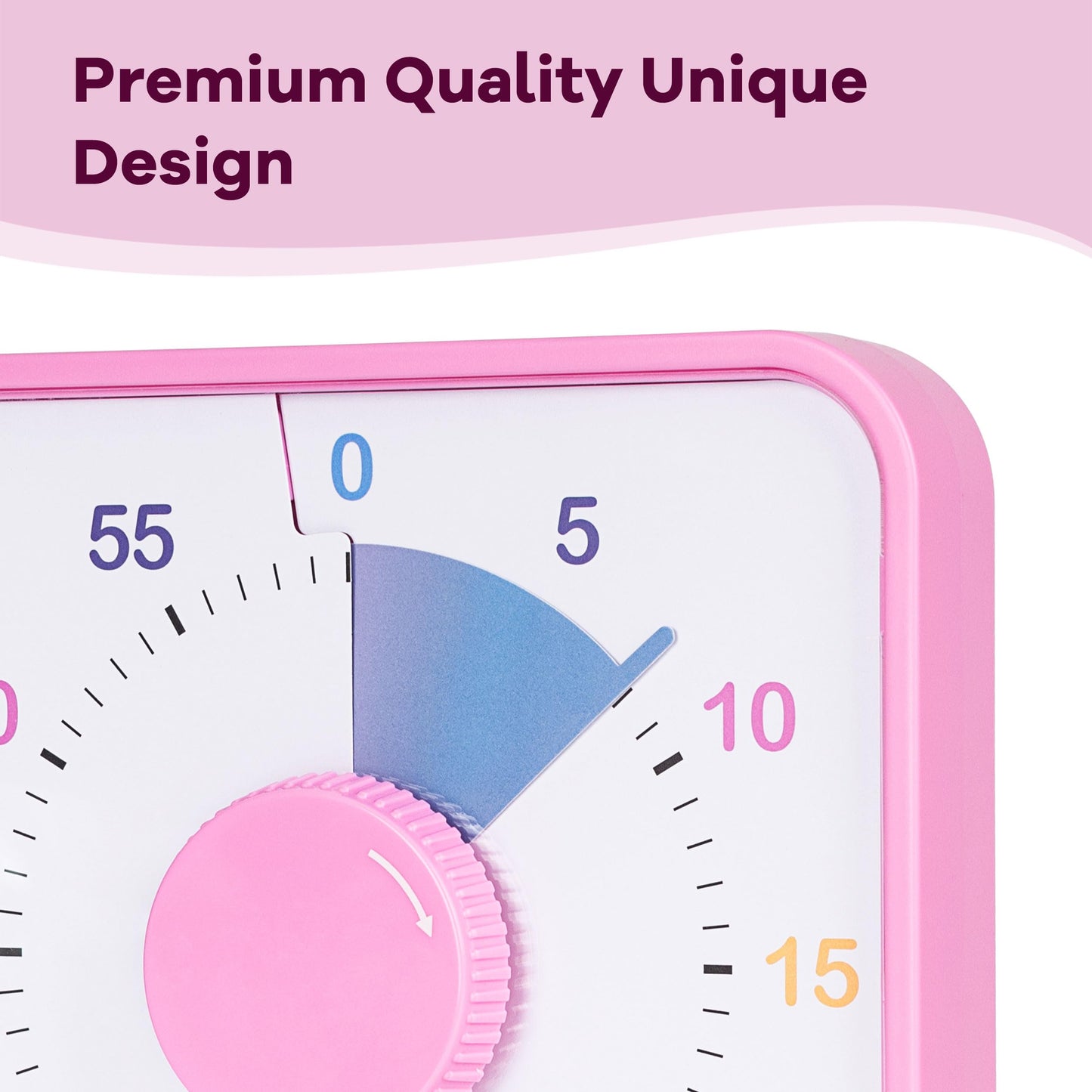 TWENTY5 SEVEN Countdown Timer 7.5 inch; 60 Minute 1 Hour Visual Timer – Classroom Teaching Tool Office Meeting, Mechanical Countdown Clock for Kids Exam Time Management Magnetic, Macaron Sky Blue