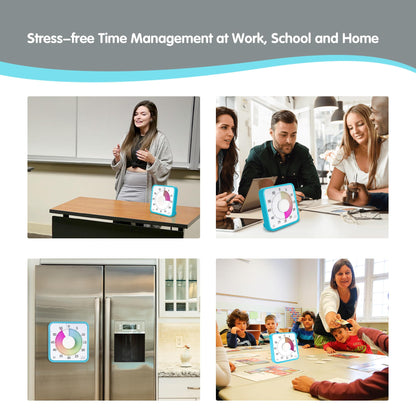 TWENTY5 SEVEN Countdown Timer 7.5 inch; 60 Minute 1 Hour Visual Timer – Classroom Teaching Tool Office Meeting, Mechanical Countdown Clock for Kids Exam Time Management Magnetic, Macaron Sky Blue