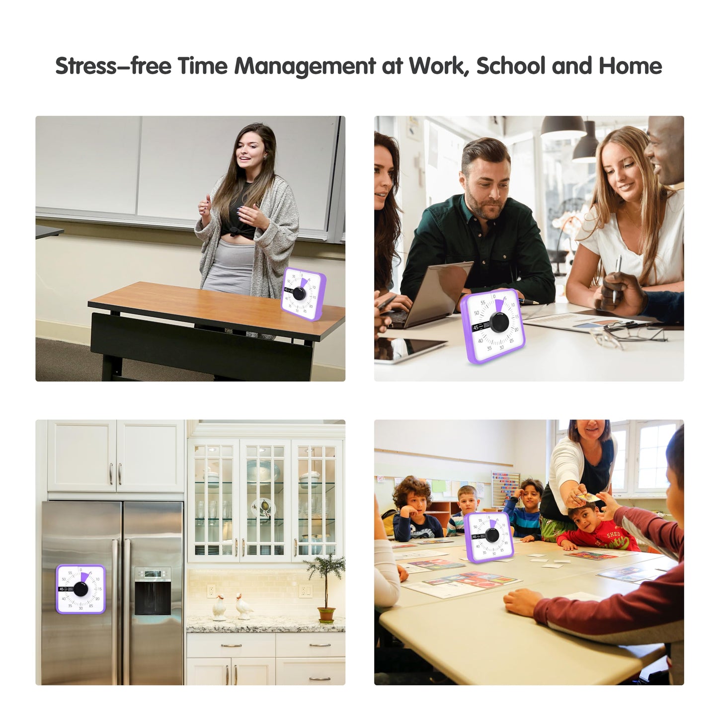 TWENTY5 SEVEN Countdown Timer 7.5 inch; 60 Minute 1 Hour Visual Timer – Classroom Teaching Tool Office Meeting, Mechanical Countdown Clock for Kids Exam Time Management Magnetic, Macaron Sky Blue