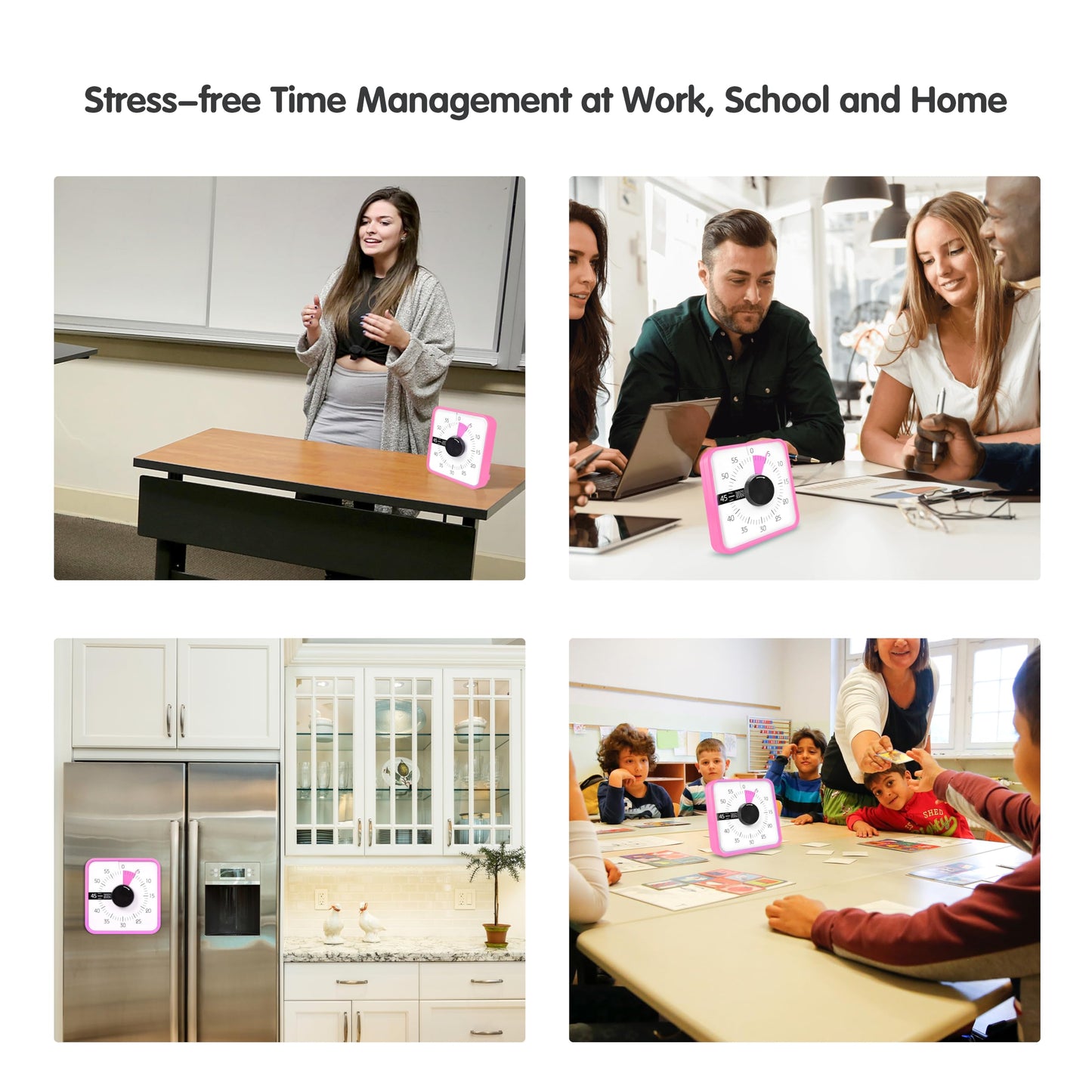 TWENTY5 SEVEN Countdown Timer 7.5 inch; 60 Minute 1 Hour Visual Timer – Classroom Teaching Tool Office Meeting, Mechanical Countdown Clock for Kids Exam Time Management Magnetic, Macaron Sky Blue