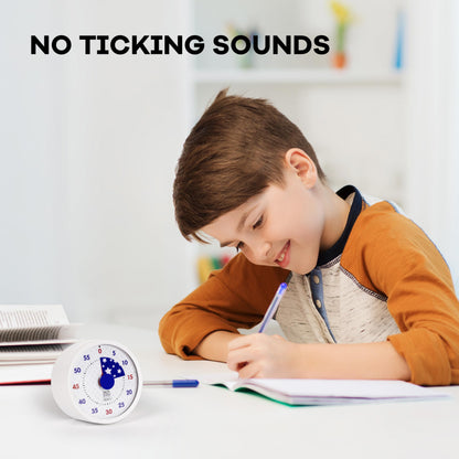 TWENTY5 SEVEN Countdown Timer 3 inch, Silent 60 Minute 1 Hour Visual Timer with Pause Function, Magnetic Classroom Teaching Tool Office Meeting, Countdown Clock for Kids Time Management, National Flag