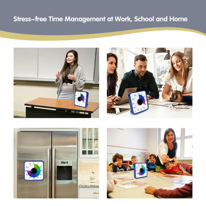 TWENTY5 SEVEN Countdown Timer 7.5 inch; 60 Minute 1 Hour Visual Timer – Classroom Teaching Tool Office Meeting, Mechanical Countdown Clock for Kids Exam Time Management Magnetic, Macaron Sky Blue