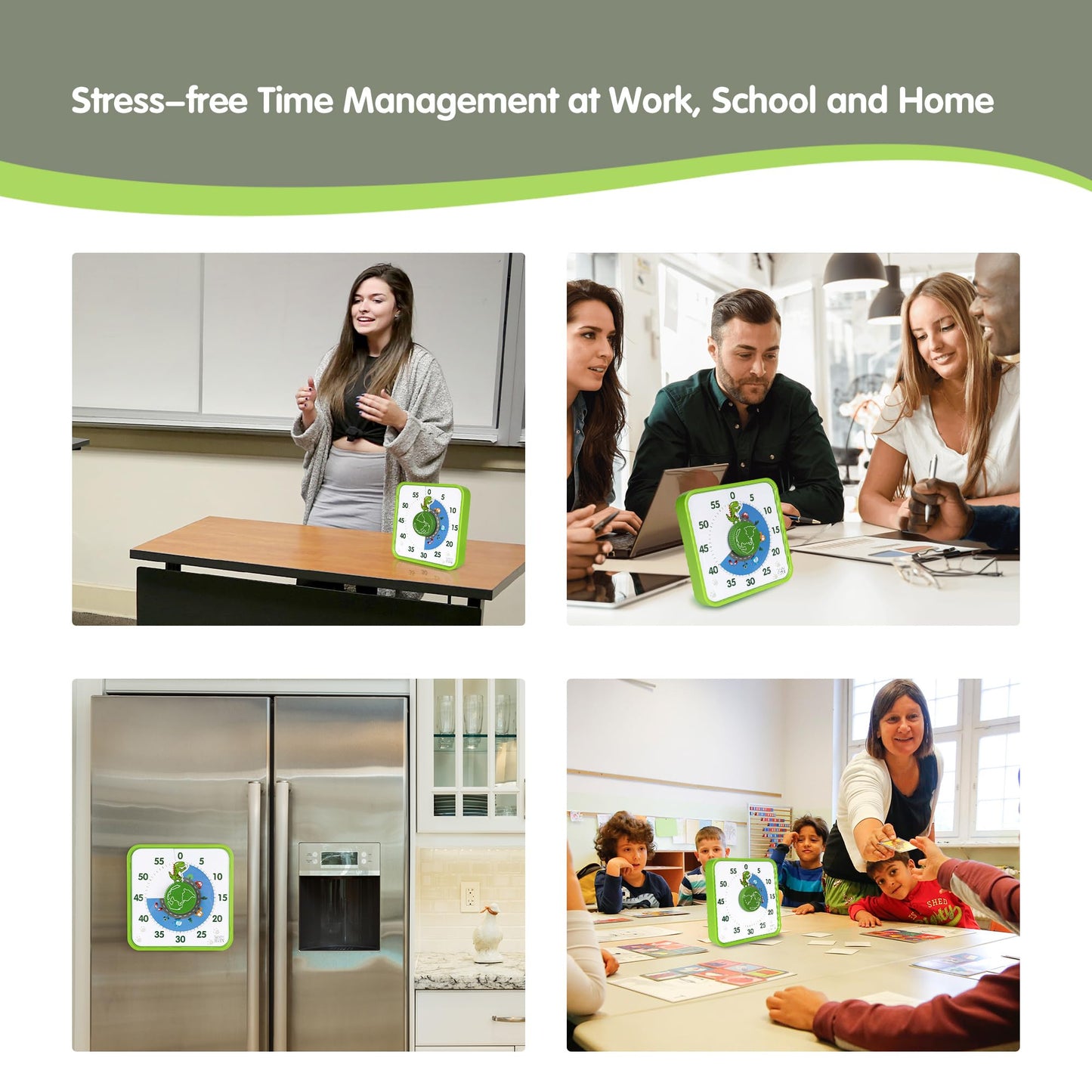 TWENTY5 SEVEN Countdown Timer 7.5 inch; 60 Minute 1 Hour Visual Timer – Classroom Teaching Tool Office Meeting, Mechanical Countdown Clock for Kids Exam Time Management Magnetic, Macaron Sky Blue