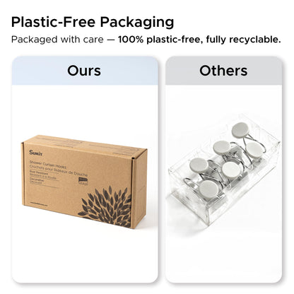 Sunlit Ocean Decorative Shower Curtain Hooks, Sea Turtle Spiral Shell Starfish Conch Shower Curtain Rings, Resin, Nautical Farmhouse Bathroom Decoration Beach Shower Curtain Hooks-12 Pack, Navy