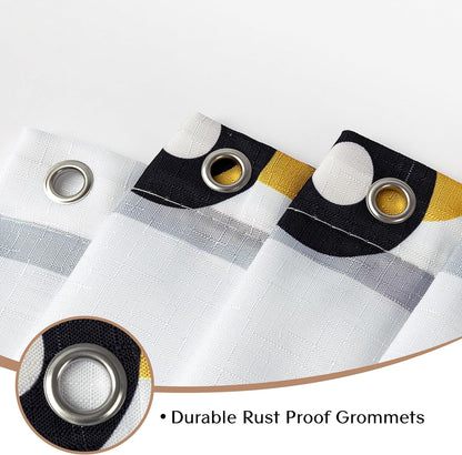 Sunlit Funny Car Race Fabric Kids Shower Curtain, Cute Cartoon Animal Drivers with Giraffe, Lion & Bear, Fun Road Trip Theme Bathroom Decor for Boys and Girls, 72 x 72 Inches