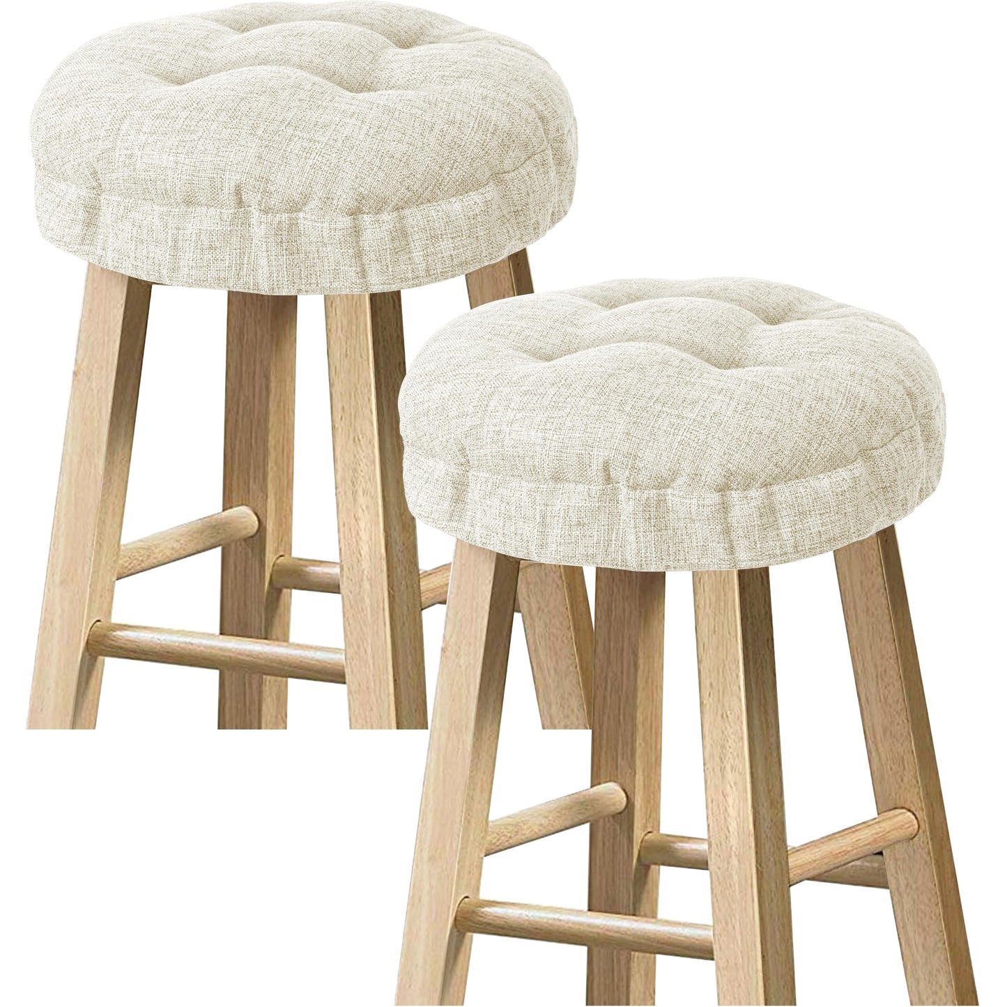 Sunlit Bar Stool Covers - Set of 2 Rectangle Bar Stool Seat Covers, Soft and Cushioned Bar Chair Covers, Easy to Install and Wash, Cover Only, Gray