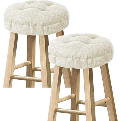 Sunlit Bar Stool Covers - Set of 2 Rectangle Bar Stool Seat Covers, Soft and Cushioned Bar Chair Covers, Easy to Install and Wash, Cover Only, Gray