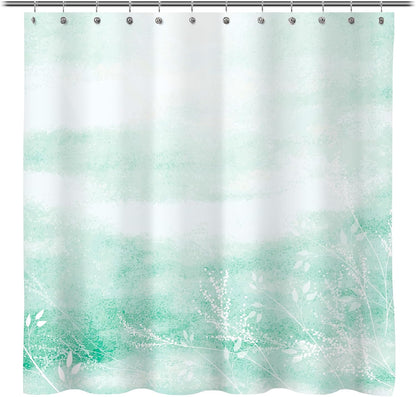 Sunlit Design Dreamy Shower Curtain, Flowering Vines in Pastel Cloud Fabric Shower Curtain with Purple Background, Bathroom Decoration Art Painting Shower Curtains, Purple, 71" x 71"